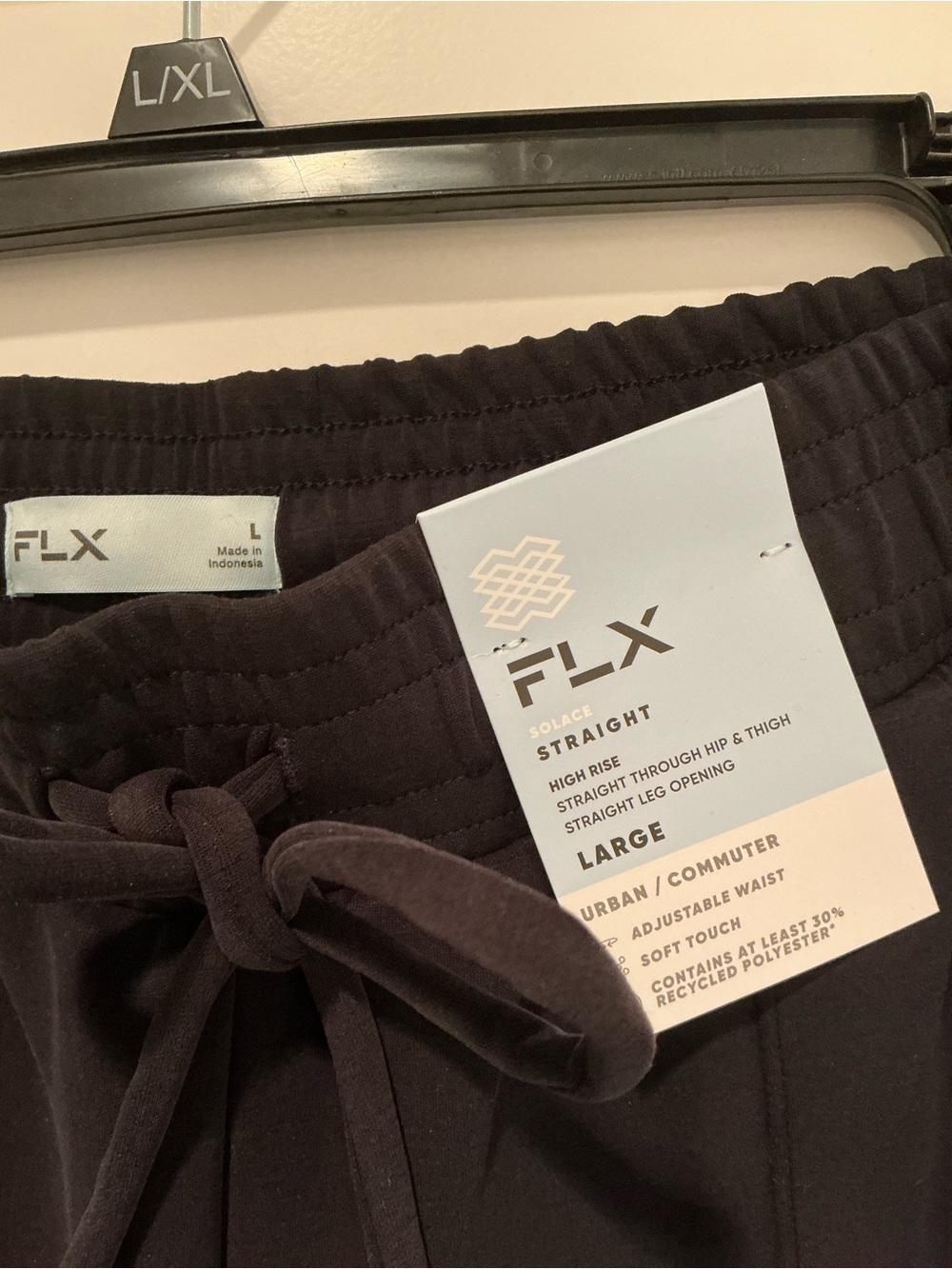 FLX Solace Straight Leg Pants in Black, Large